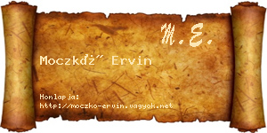 Moczkó Ervin névjegykártya
